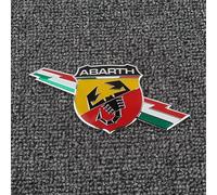 Auto Emblema per Abarth 124 Spider 2016-2023, Logo Adesivo Fregi Stemma Logo Auto Distintivo Adesivi in Metallo 3D per Cofano Anteriore e Posteriore Carrozzeria Accessori,E