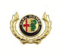 Auto Emblema per Alfa Romeo 166 2003-2007, Logo Adesivo Fregi Stemma Logo Auto Distintivo Adesivi in Metallo 3D per Cofano Anteriore e Posteriore Carrozzeria Accessori,S