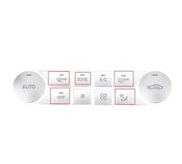 Auto Etichette Pulsanti Compatibile Con Benz Per C W204 2011-2014 Per GLK X204 2013-2015 Adesivi Per Pulsanti Del Climatizzatore CD Per Console Centrale Per Auto