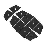 Auto Etichette Pulsanti Compatibile Con Porsche Per Cayenne 2003-2006 Adesivo Per Riparazione Pulsanti Volante Bianco E Nero, Accessori Per Auto