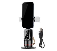 Auto Face Tracking Phone Holder - Smart Filming Stand | ABS Foldable Mount with 360 Rotazione Ricaricabile Supporto per Live Streaming Vlogging Video Calls Photography
