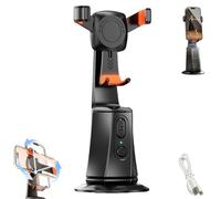 Auto Face Tracking Tripod, Tracking Phone Mount with Sensing Quick Release, AI Phone Holder with 360° Rotation for Vlogging,Live Streaming,Hands-Free Recording