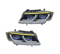 Auto Fanale Anteriore Compatibile Con E90 320i 325i 318i 2005 2006 2007 2008 2009 2010 2011 2012 Fari DRL Indicatori Di Direzione Abbaglianti Angel Eye Lente Del Proiettore