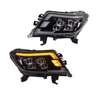 Auto Fanale Anteriore Compatibile Con Navara Per NP300 2015 2016 2017 2018 2019 2020 2 Pezzi Fari DRL Indicatori Di Direzione Abbaglianti Angel Eye Lente Del Proiettore