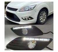 Auto Faro Assemblea 2 Pezzi Luci Diurne A LED Funzione Attenuazione Automatica DRL Fendinebbia Copertura Lampada Nebbia Per Ford Per Focus 2 Berlina MK2 2009-2013 2014 Faro Anteriore