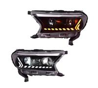 Auto Faro Gruppo Assy Compatibile Con Ford Per Ranger 2016 2017 2018 2019 2020 2 Pezzi Fari DRL Indicatori Di Direzione Abbaglianti Angel Eye Lente Del Proiettore