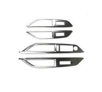 Auto Faro Interruttore Pulsante Pannello controllo dell'interruttore sollevamento del finestrino dell'auto in acciaio inossidabile, cornice di copertura Per Pe&ugeot 3008 GT 5008