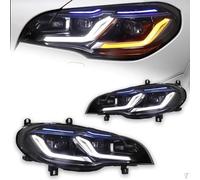 Auto Faro Shell Fari Anteriori Per BMW Per X5 E70 2007-2013 LED Blu Stile DRL Lampada Di Segnalazione Aggiornamento Hid 2 Pezzi Lampada Maschere(RHD,11-13)