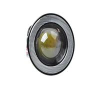 Auto Fendinebbia Universal Car 1 Set 3.5 3.0 2.5 Pollici COB Angel Eyes Fendinebbia Led Faro Auto Lampada DRL Luce Diurna 89mm 76mm 64mm Faro Da Lavoro(White Ring,2.5inch (64mm))