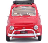 Burago Fiat 500L 1968 Rosso in Metallo Pressofuso Modellino Auto in scala 1:24
