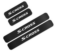Auto Fibra di Carbonio Battitacco Sticker per Suzuki S Cross, Anti-Graffio Scuff Protezione del Davanzale Portiera Striscia, Listelli Sottoporta,A