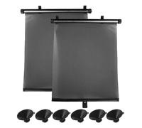 Auto Finestra Paralume 19,3x15,8" PU Rete Tessuto Plastica Metallo Nero