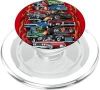 auto follia! muscolo automobili, auto classiche e hotrods cartone animato PopSockets PopGrip per MagSafe
