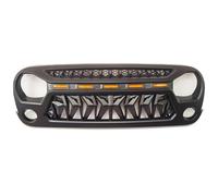 Auto Frontali Griglia Per Jeep Per JK Per Wrangler 2007 2008 2009 2010 2011 2012 2013 2014 2015 2016 2017 1 Pezzo Nero Griglia Anteriore ABS