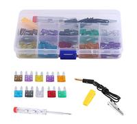 Auto Fusibile Mini Blade Kit, 100 pz 2A 3A 5A 7.5A 10A 15A 20A 25A 30A 35A Tronchi di Ricambio Assemblati Auto Auto Trunk Standard Set con Test Elettrico Pen/Storage Box