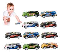 Auto giocattolo da ritirare, 10 pezzi, giocattolo per auto da corsa, auto portatile, regalo per feste per bambini, giocattolo creativo per carrozzina da corsa in grandi quantità, per compleanno e