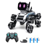 Auto Giocattolo Stunt RC Robot Car 2.4GHz con LED Sensore di Movimento (3 Batteria)