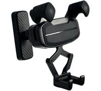Auto Gravity Lock Phone Holder per Golf Cart (nero) | Rotazione completa di 360 gradi, angoli di visione ottimali, utilizzo del carrello da golf, allenamenti in palestra