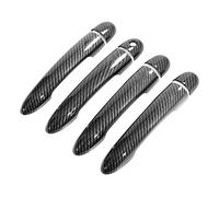 Auto Griglia Bocchette Aria Condizionata Per Clio MK3 2005-2012 Maniglia Della Portiera A Foro Singolo Decorazione Protezione Antigraffio Per La Carrozzeria Kit Di Modifica Compatibile Con(Carbon Fibe