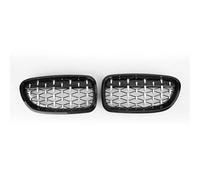 Auto Griglia Paraurti Per BMW F10 F11 F18 Serie 5 2010-2016 Griglia Per Rene Per Auto Diamond Black Racing Grill(Black Sliver)