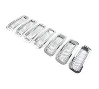 Auto Griglia Paraurti Per Jeep Per Patriot 2011 2012 2013 2014 2015 2016 2017 Nero Lucido/Cromo Auto Radiatore Anteriore Maglia Griglia Griglia Di Copertura(Chrome)