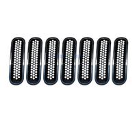 Auto Griglia Paraurti Per Jeep Per Wrangler Per JK Per JKU J019 2007-2017 Griglia Anteriore Per Auto Inserti In Rete Protezione Griglia Con Clip