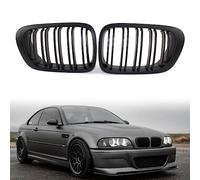 Auto Griglie 2Pcs Car Anteriore Rene Paraurti Griglia Griglia Per BMW Serie 3 E46 1999-2003 Griglie(Matte 2)
