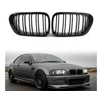 Auto Griglie 2Pcs Car Anteriore Rene Paraurti Griglia Griglia Per BMW Serie 3 E46 1999-2003 Griglie(Gloss 2)