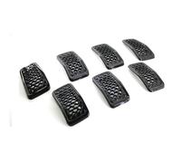 Auto Griglie 7 Inserti Per Griglia Anteriore A Nido D'ape In Rete Cromata Per Jeep Per Cherokee 2019 2020 2021 2022 Griglie(Nero lucido)