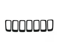 Auto Griglie 7PCS Griglia Anteriore Foro Di Sfiato Telaio Griglia Trim Per Jeep Per Compass 2011-2017 Griglie(Nero)