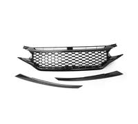 Auto Griglie Anteriori Griglia Paraurti Anteriore In Rete Nera Lucida A Nido D'ape Per Civic 2016 2017 2018 Paraurti Anteriore Griglie