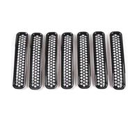 Auto Griglie Anteriori Per Jeep Per Wrangler TJ Per Unlimited Inserti Griglia Anteriore A Nido D'ape 7 Pezzi 1997-1999 2000 2001 2002 2003 2004 2005 2006 Paraurti Anteriore Griglie