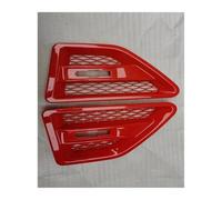 Auto Griglie Anteriori Per Land Per Rover Per Freelander 2 LR2 2006-2016 Griglia Parafango ABS Coppia Copertura Ventilazione Laterale Parafango Auto Paraurti Anteriore Griglie(Red)