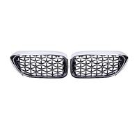 Auto Griglie Auto Paraurti Anteriore Griglia Rene Griglia Per BMW Serie 5 G30 G31 G38 2018-2019 Griglie(Full Silver)