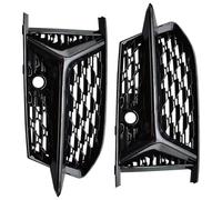 Auto Griglie Fendinebbia Compatibile Con Per RS6 C8 2018 2019 2020 2021 2022 2023 2024 Auto Paraurti Anteriore Nebbia Copertura Della Luce Griglia A Nido D'ape Griglia(Black)