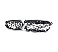 Auto Griglie Griglia Anteriore Rene Chrome Diamond Grill Per BMW Serie 3 F30 F31 F35 2011-2019 Griglie(Argento)