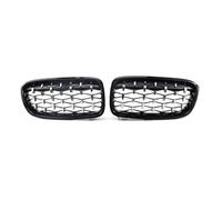 Auto Griglie Griglia Frontale A Doppia Linea Rene Per BMW Serie 3 F30 F31 F35 2011-2019 Diamond Grill Griglie(Black Sliver)