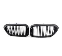 Auto Griglie Griglia Paraurti Anteriore Per BMW Serie 5 Griglia A Rene Anteriore In ABS Nero Lucido A 2 Lamelle Griglie(Opaco)