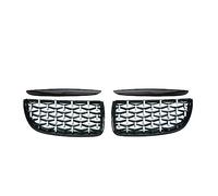 Auto Griglie Griglie Ricambio Rene Anteriore Auto Per BMW Serie 3 E90 E91 2005-2008 Palpebre Cappuccio Griglia Corsa Griglie(Black Silver)