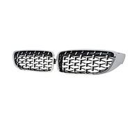 Auto Griglie Per BMW Serie 4 2012-2018 Griglie Griglia Paraurti Anteriore Auto Diamond Griglie Griglia Griglie(Argento)