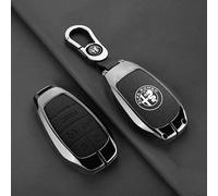 Auto Guscio Chiave per Alfa Romeo Stelvio 2017-2022 2023 2024, Custodia Chiave Cover Chiave Custodie per Chiavi Pelle Copri Chiavi Protezione con Portachiavi Custodia Protettiva Chiavi Telecomando