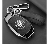 Auto Guscio Chiave per Alfa Romeo Stelvio 2017-2022 2023 2024, Custodia Chiave Cover Chiave Custodie per Chiavi Pelle Copri Chiavi Protezione con Portachiavi Custodia Protettiva Chiavi Telecomando