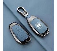 Auto Guscio Chiave per Alfa Romeo Stelvio 2017-2022 2023 2024, Custodia Chiave Cover Chiave Custodie per Chiavi Pelle Copri Chiavi Protezione con Portachiavi Custodia Protettiva Chiavi Telecomando