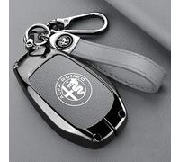 Auto Guscio Chiave per Alfa Romeo Stelvio 2017-2022 2023 2024, Custodia Chiave Cover Chiave Custodie per Chiavi Pelle Copri Chiavi Protezione con Portachiavi Custodia Protettiva Chiavi Telecomando