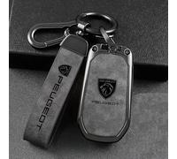 Auto Guscio Chiave per Peugeot Traveller Compact 2016-2023, Custodia Chiave Cover Chiave Custodie per Chiavi Pelle Copri Chiavi Protezione con Portachiavi Custodia Protettiva Chiavi Telecomando