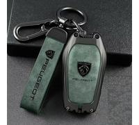 Auto Guscio Chiave per Peugeot Traveller Compact 2016-2023, Custodia Chiave Cover Chiave Custodie per Chiavi Pelle Copri Chiavi Protezione con Portachiavi Custodia Protettiva Chiavi Telecomando