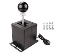 Auto H Pattern Gear Shifter per Logitech G29 G27 per g25 e per thrustmaster T300 T500, 6+R/7+R Speed Trasmissione manuale, in lega di alluminio Racing Simulator Accessorio (7 velocità + R-HB039)