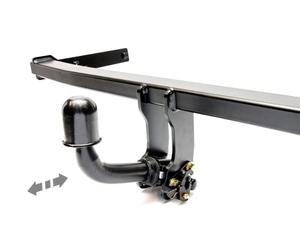 AUTO-HAK Gancio di traino completo estraibile orizzontale compatibile con Bravo 198 04.2007-12.2014 + universale kit elettrico 13 poli