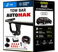 Gancio di traino fisso per Audi A3 8P Due volumi 2003-2008 + kit el. 7-poli