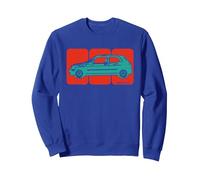 Auto Hatchback d'Epoca Renault Clio Felpa, Unisex per Adulti, Blu Reale, XXL